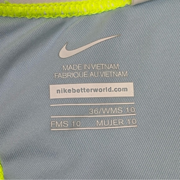 Nike‎ One Piece Athletic Swimsuit Black Neon Yellow Women’s Size 10/36 Open Back - Picture 7 of 16